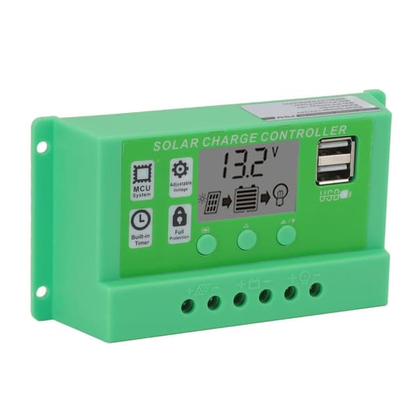 Grön PWM solcellsladdningsregulator, stor LCD-skärm KLB