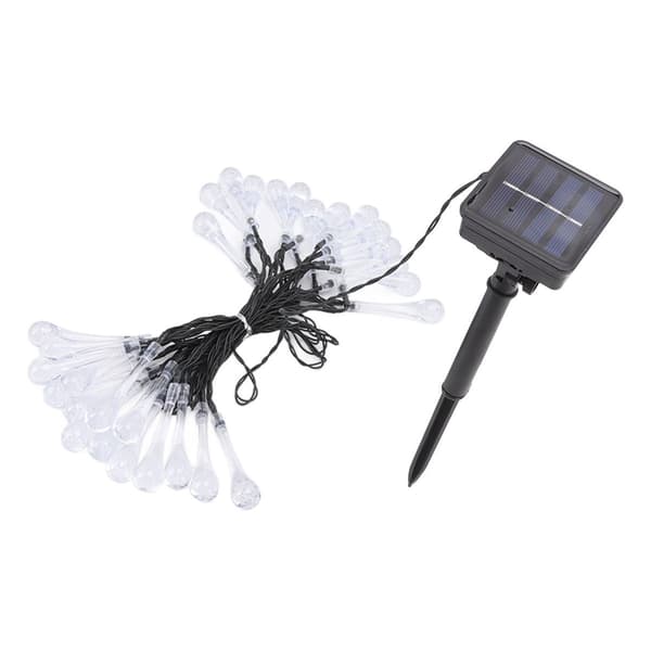 Solcelledrevne vanndråpeslyssnor 21ft 30LED Vanntett KLB