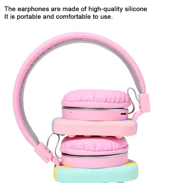 Bluetooth-kuulokkeet, langattomat stereokuulokkeet, vaaleanpunaiset