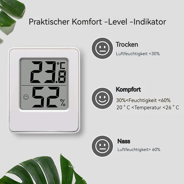 ThermoPro TP49W-3 Digital Mini Thermo-Hygrometer Termometer Rumstermometer 3 KLB