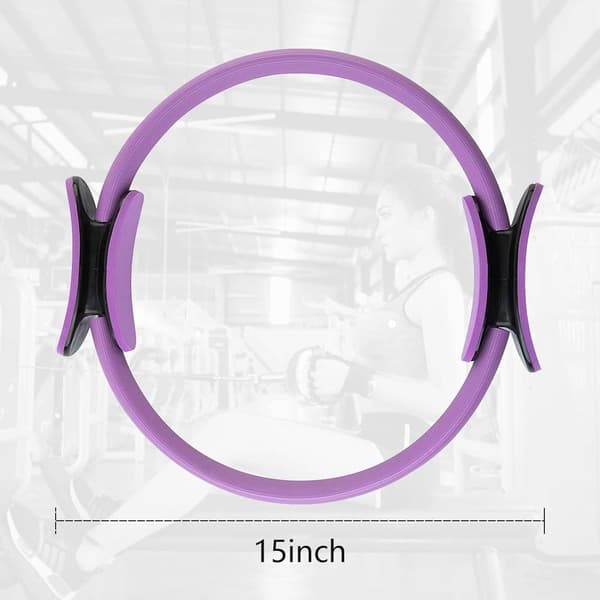 Pilates Ring med Dubbelt Grepp, Diameter 38 cm, Yoga Träning Ring, Magic Circle