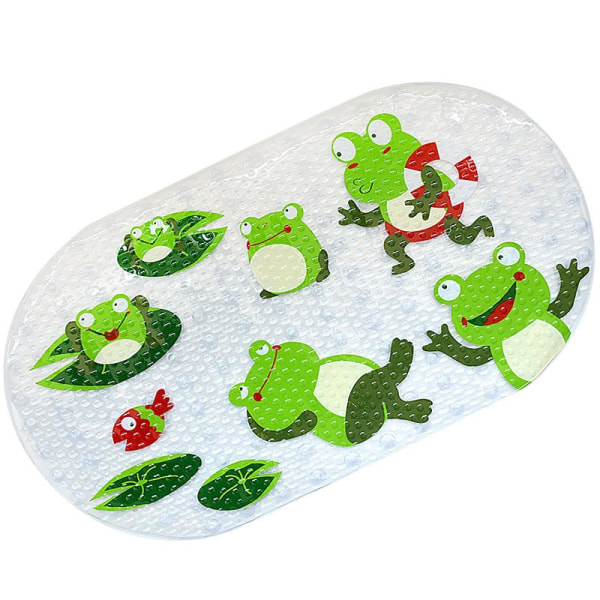 The Frog Top-Spring sklisikker PVC-badematte for barn, plast, flerfarget