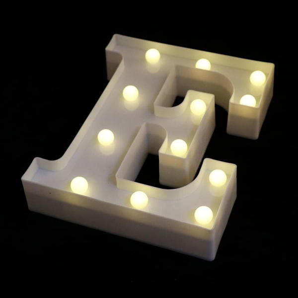 Dekorativ LED-bokstav Marquee-skylt med lampor E A 22 x 18 x 4 cm KLB