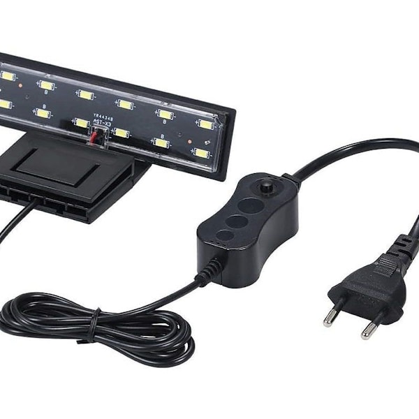 AC220V 5W 12 LED Akvarielys Fisk Glaslampe Hvidt Lys Bærbar KLB