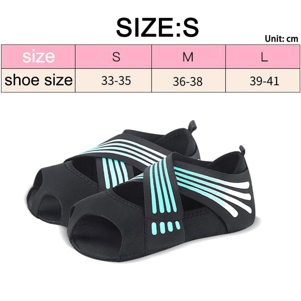 Skridsikre yogasokker med greb Toeless Anti-Slip Pilates S KLB