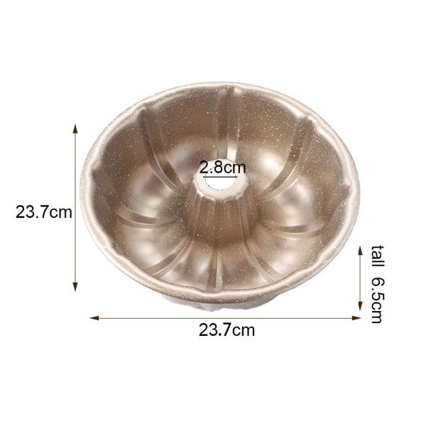KLB Cup Heavy Duty Carbon Gold Fluted Tube Cake Tins