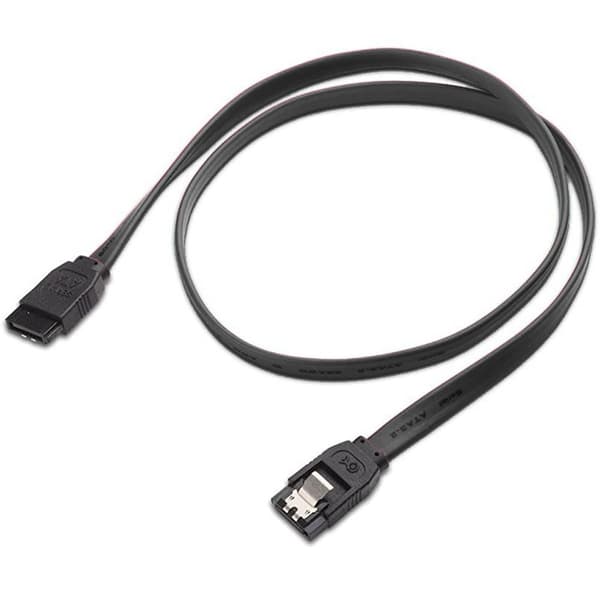 SATA III-kabel, 1 stk., 6 Gbps, lige, HDD-sort KLB