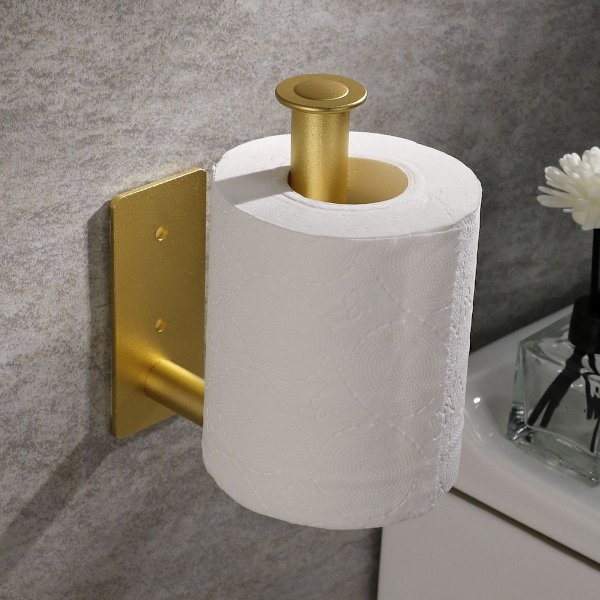 Toalettpappershållare Toalettpappershållare för badrum Kök Guld