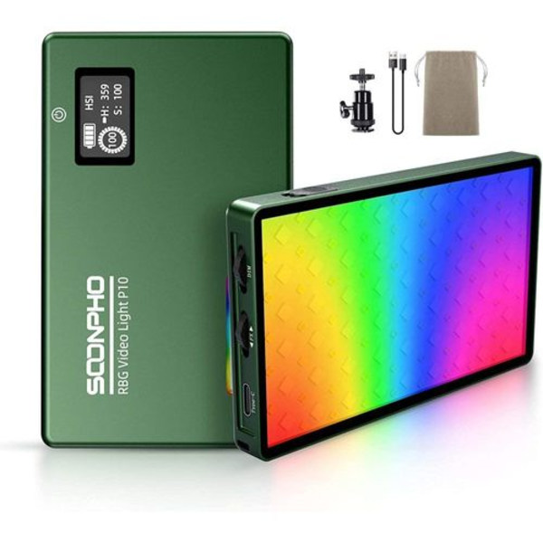 LED-videoljus RGB LED-videoljus Aluminium USB-uppladdningsbart LED-videoljus