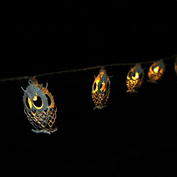 Julehushdekorasjon 1,5 m hul ugle LED-stripe lys KLB