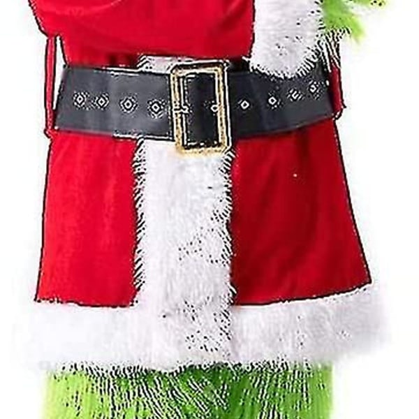 st. Cosplay Kostym ChristmasGrinch Outfit Festdräkt med Mask KLB