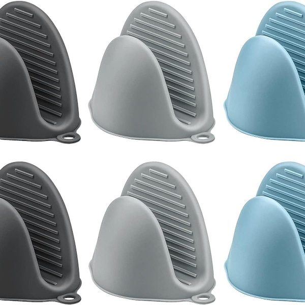 Varmebestandige silikonovnshansker 3-pakning (trefarget)  C Mini for baking