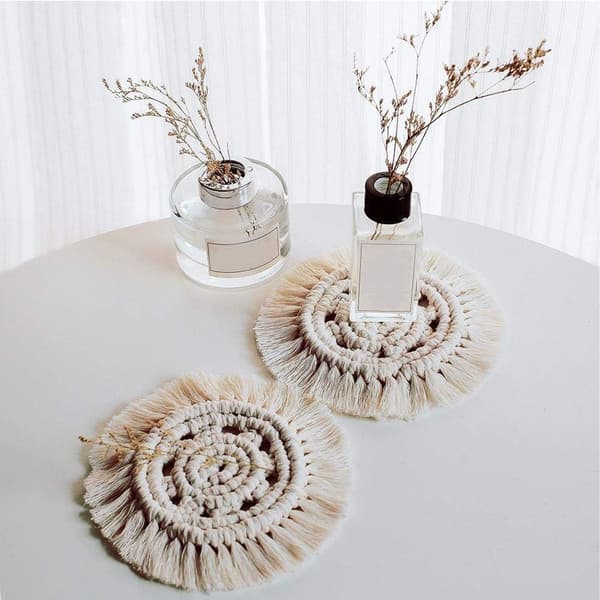 4-osainen käsintehty makramee-alunensetti, Boho Pure Handmade