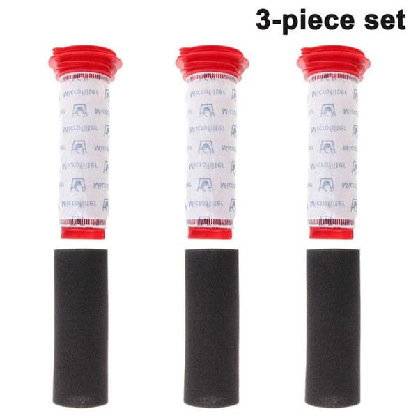 3 vaskbare filtre + 3 skumfiltre, vaskbart HEPA-filter &