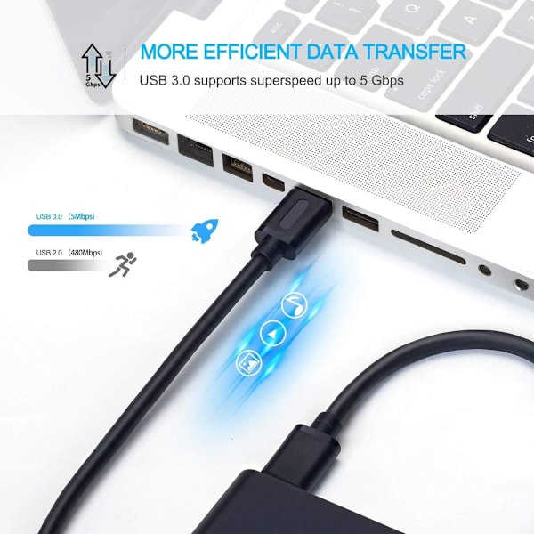 USB 3.0 A til A hannkabel 3ft, USB til USB-kabel USB hann til 6ft