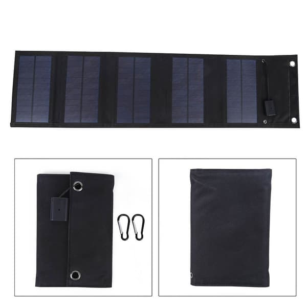 20W Vattentät Fällbar Solpanel Solladdare USB KLB