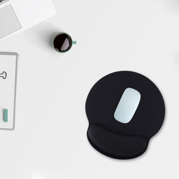 Ceavmlsr Ergonomisk svart musmatta med handledsstöd för