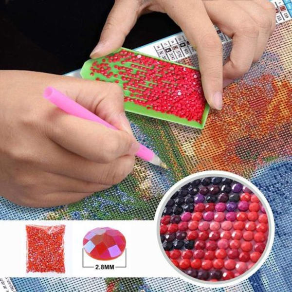 ParNarZar Ros DIY 5D Diamantmålning Full Set Kristall Strass Broderi