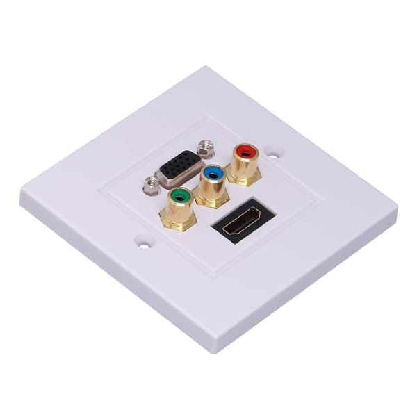 VGA + högupplöst multimedia-gränssnitt + 3RCA väggplatta KLB