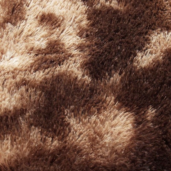 160x230 cm stort, blødt plys, shaggy, fluffy tæpper, kaffe