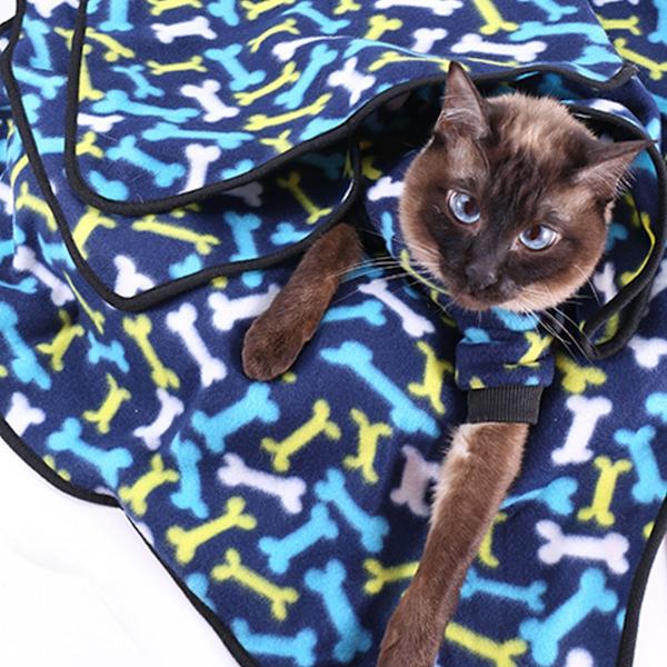 Hunde tæpper, blødt fluffy fleece kæledyr tæppe varmt M(12.99x9.84) KLB