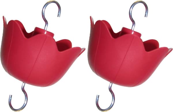 2-pack fågelmatarhakar i plast för olika fågelarter