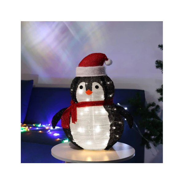 Jule-LED-lys Snemand, Jule-LED, Julemand udendørs, foldbar og tilbagetrækkelig, IPX65 vandtæt