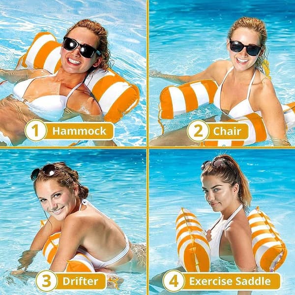 Uppblåsbar Hängmatta, Pool Float Lounge Vattenstol Vattenhängmatta