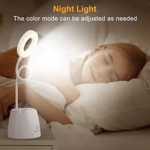 Skrivebordslampe, barneskrivebordslampe, LED-skrivebordslampe med 3 lysmoduser