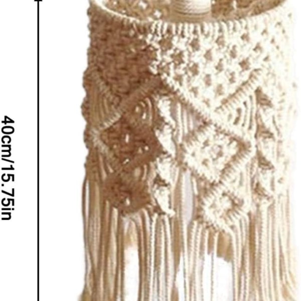 Bohemisk blondelampe form, håndlavet bomuldstråd hængende KLB