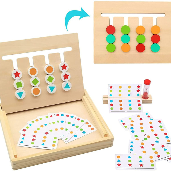 Montessori-leker i tre, puslespill, sorteringsspill, pedagogiske spill - trepuslespill - sorteringsspill KLB