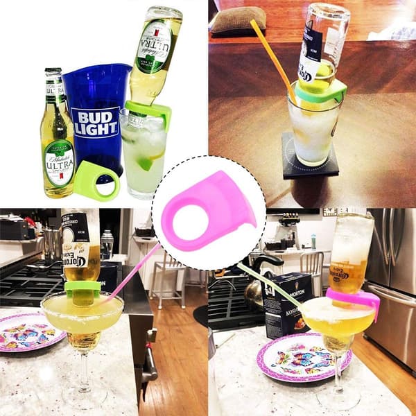 ABS-juomapidikkeet, pullonpidike, olut-cocktailsnappi, vaaleanpunainen