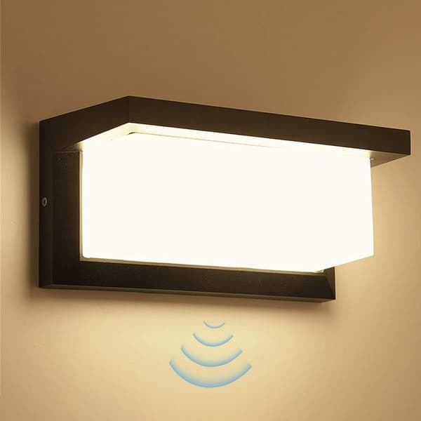 Utomhus LED-vägglampa - rörelsesensor, modern design