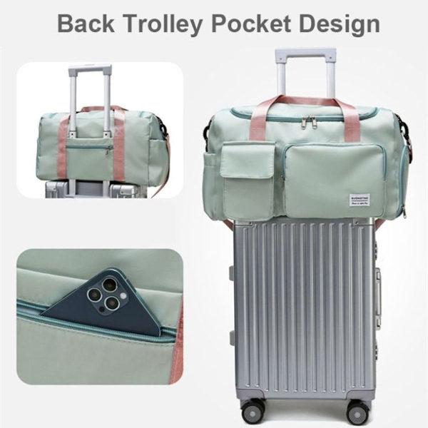B-X336 Stor Vattentät Resväska Gym Bagage S (Mörk Svart)