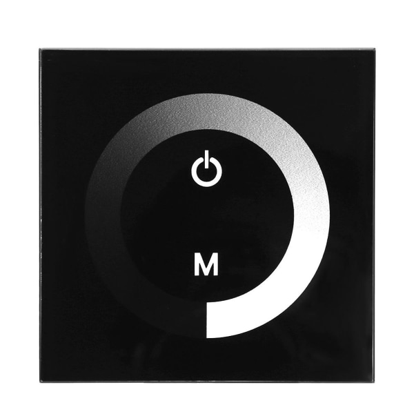 Veggmontert enkeltfarget LED-berøringspanelkontroller dimmer KLB