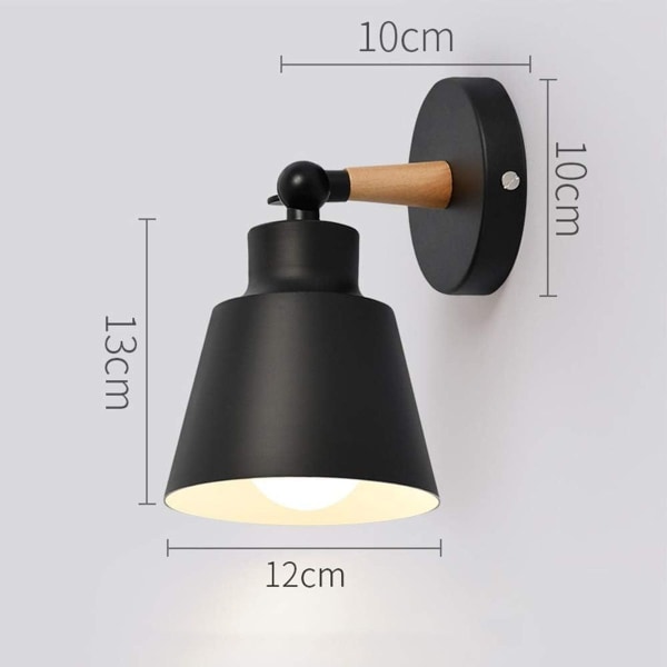 2 stk vintage vegglampe, retro industriell stil lampe vegg KLB