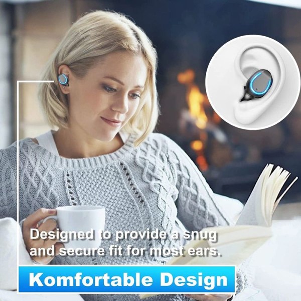 Bluetooth-kuulokkeet, langattomat nappikuulokkeet, kosketusohjaus LED-valolla