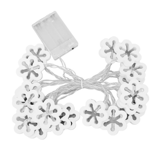 20 LED varm lys LED-lyskæde batteridrevet lavet af træ KLB