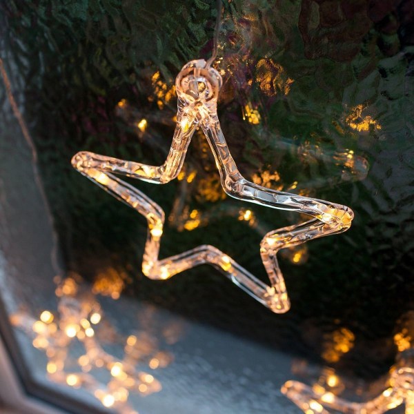 LED stjerne vindu dekorasjon Julepynt batteridrevet KLB