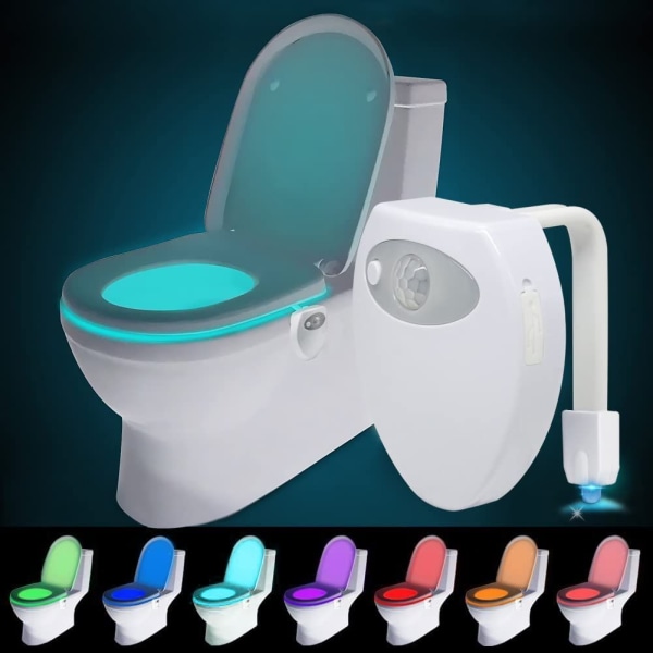 Toiletlampe Genopladelig LED Nattelys 8 Farver til WC Badeværelse/Casle Spand/Toilet/Skab/Vask/Hoteller,Cafeer