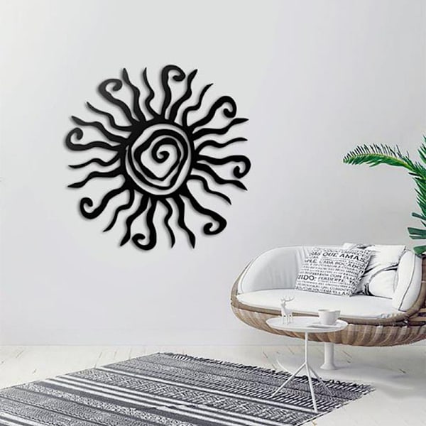 1 stk Solgud Jern Ornament Dekorasjon Henger Solblomst Ring