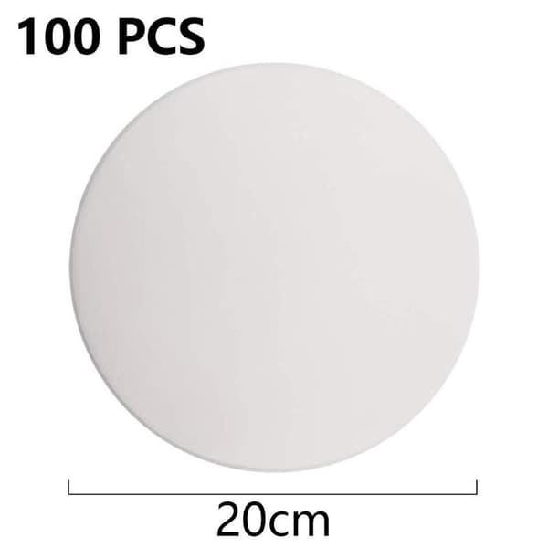 Bakepapirformer, sett med 100, ikke-klebende bakepapirformer 20 cm