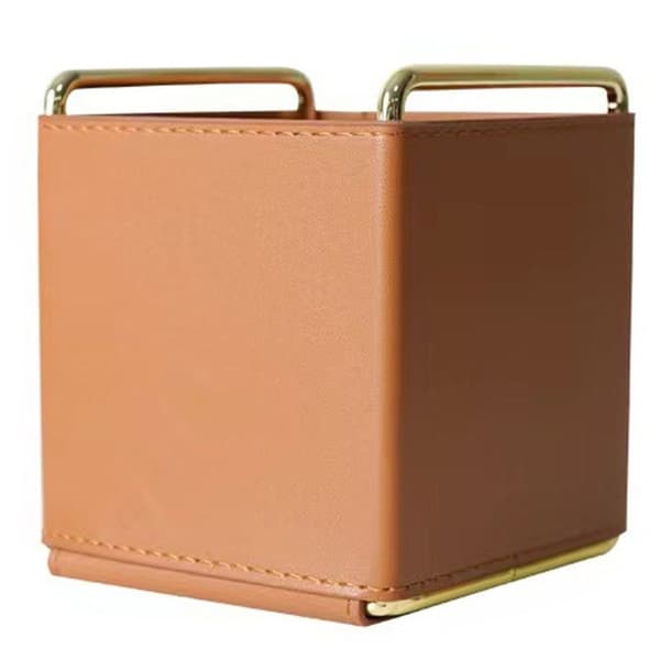 Läderpennhållare, pennkopp och arrangör för Essential Brown KLB