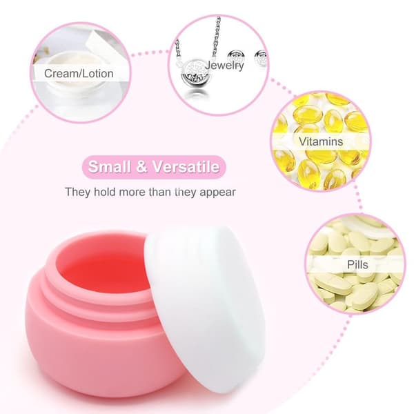 4 st 20 ml reseförpackning låda silikon medicinlåda rosa
