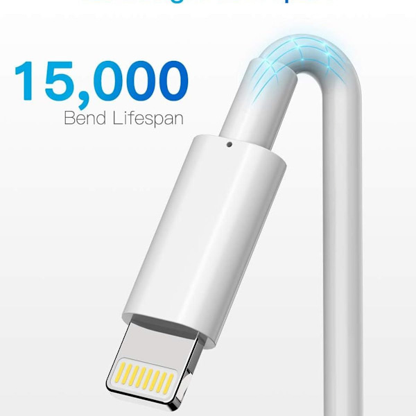 Pakkaus iPhone 2M latauskaapeli MFi-sertifioitu Lightning-kaapeli KLB:llä