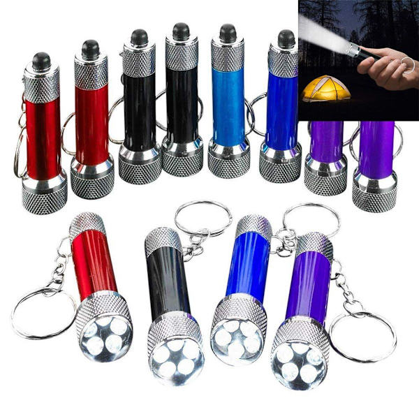 Mini LED-taskulamppuavainperä - 2,5 tuuman mini muovinen taskulamppu KLB