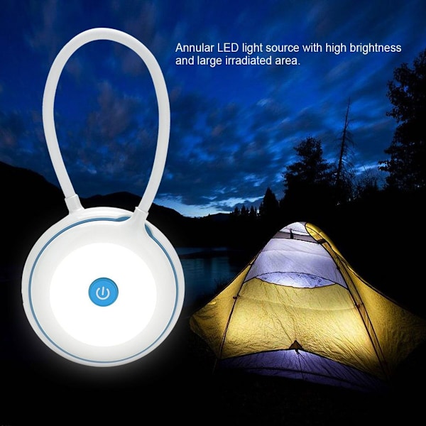 Folding Fleksibel USB Bærbar Bordlampe Blå KLB