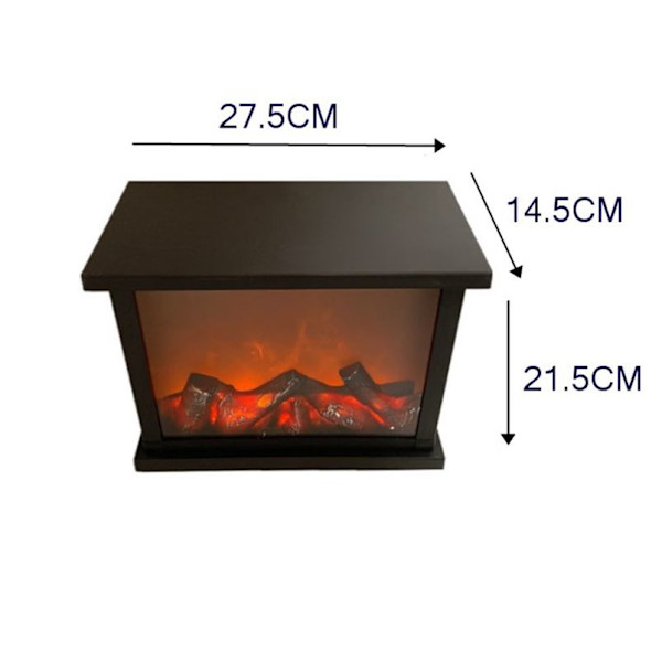LED dekorativ pejs 27,5 x 14,5 x 21,5 cm Simulation af intelligent touch switch af flamme pejs luftlampe