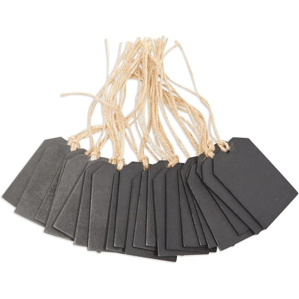 Presentkort i kraftpapper, 9x5 cm, 12 st + jute