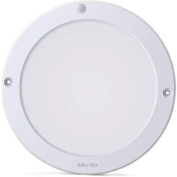 LED Taklampe - 18W med Bevegelsessensor med Infrarød Deteksjon, 120° Strålevinkel, 1300LM 4000K Hvit, Taklampe for Gang, Inngang
